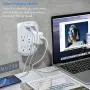 2 Pack 6-Outlet Wall Surge Protector, Multi Plug Outlet Extender, Outlet Wall Mount Adapter with 2 USB Charging Ports 2.4 A, 490 Joules, ETL Certified for Home, School, Office 2 Pack 6-Outlet Wall Surge Protector, Multi Plug Outlet Extender, Outlet Wall Mount Adapter with 2 USB Charging Ports 2.4 A, 490 Joules, ETL Certified for Home, School, Office