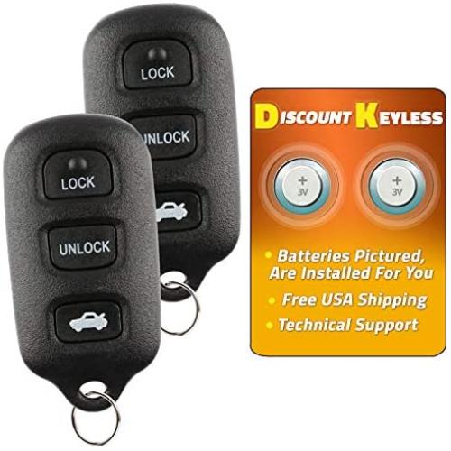 Discount Keyless Replacement Key Fob Car Remote For Toyota Avalon HYQ12BBX, HYQ12BAN (2 Pack)
