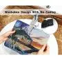 Fishing Bass Mouth Mouse Pad with Stitched Edge, Premium-Textured Gaming Mouse Mat, Non-Slip Rubber Base Mousepad for Laptop, Computer & PC, 10.2x8.3x0.12 inch