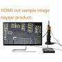 HAYEAR 16MP HDMI 1920x1080P Resolution Digital HD Microscope Camera 5X- 300X Magnification Optical Lens Bracket with Illumination Portable
