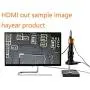 HAYEAR 16MP HDMI 1920x1080P Resolution Digital HD Microscope Camera 5X- 300X Magnification Optical Lens Bracket with Illumination Portable