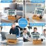 Bamboo Charging Station for Multiple Devices - Pezin & Hulin Electronic Docking Station Organizer for Apple Product, Cellphone, AirPods, iWatch, Tablet (Included 5 Charging Cables, No Power Supply)