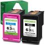 GREENBOX Remanufactured Ink Cartridge 63 Replacement for HP 63 63XL for HP OfficeJet 3830 5255 5258 Envy 4520 4512 4513 4516 DeskJet 1112 1110 3630 3632 3634 2130 2132 Printer (1 Black 1 Tri-Color)