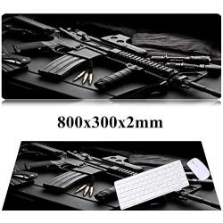 31.5x11.8 Inch Non-Slip Rubber Extended Large Gaming Mouse Pad with Stitched Edges Computer Keyboard Mouse Mat PC Accessories? (AK47)