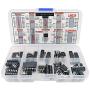 IC Assortment Box 75 pcs, PC817c, NE555, LM358, LM324, JRC4558D, LM393, LM339, NE5532, LM386, PT2399, TDA2822, TDA2030A, UC3842AN, UC3843AN, ULN2803APG, ULN2003AN and Sockets