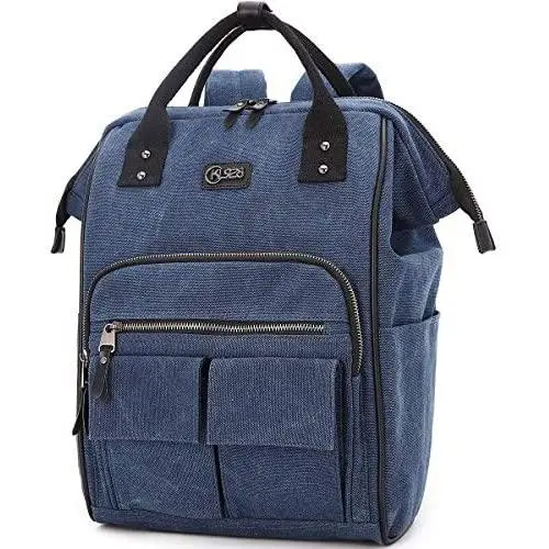 Laptop Backpack for Women Men 15.6 Inch Casual Daypack Water Resistant Travel Backpacks School Business Bag Rucksack (Blue)