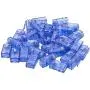 Monoprice 8P8C RJ45 Plug with Inserts for Solid Cat6 Ethernet Cable - Blue (100 Pcs/Pack) Gold Plated Contacts