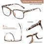 NOVIVON 5-Pack Blue Light Blocking Reading Glasses, Fashion Square Nerd Readers for Men/Women Anti UV Ray Computer Eyeglasses