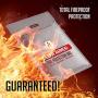 Fireproof Document Bag by EcoGear FX - Durable Non-Itchy Silicone Coated Fire Resistant Money Bag - Perfect Fireproof Safe Storage Bag for Money, Documents, Jewelry and Passport (Large (15in x 11in))