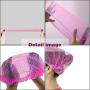 Abnaok Non Woven Disposable Dust Caps, 100 PCS Elastic Caps for Food Industries, Medical Works - Pleated Anti Dust Hat Set Universal Size(Pink)