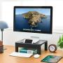 Marbrasse Monitor Stand Riser Laptop Stand for Desk - 3 Height Adjustable Monitor Riser with Drawer and Phone Holder, Desktop Stand for Home & Office Supplies