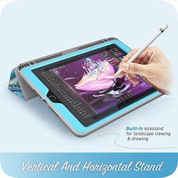 i-Blason Cosmo Case for New iPad 8th/7th Generation, iPad 10.2 2020 2019 Case, Full-Body Trifold with Built-in Screen Protector Protective Smart Cover with Auto Sleep/Wake & Pencil Holder (Blue)