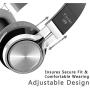 Elecder i39 Headphones with Microphone Foldable Lightweight Adjustable On Ear Headsets with 3.5mm Jack for Cellphones Computer MP3/4 Kindle School Black/Gray