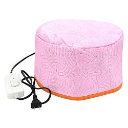 Hair Care Hat, Hair SPA Cap, Nourish Hair Care Hat, Electric Hair Cap Thermal Cap For Hair Spa Home（Zipper has pink and green, random delivery）