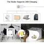 YOTTO Photo Studio Light Box,Photo Shooting Tent kit,Portable Folding Home Photography Light Tent kit with White/Warm/Soft Lighting + 6 Color Backgrounds for Jewellery,Accessories,Toys and Small Items
