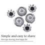 Desfaidy 3Pack SH50/52 Electronic Shaver Head Cutter Replacement Blades Parts Compatible with Philips Series 5000 HQ8 HQ9