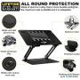 Laptop Stand for Desk - Adjustable Height Laptop Holder, Aluminum Laptop Riser with Heat-Vent, Computer Stand Compatible with All HP, Dell, MacBook Laptop (Black)