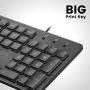 Perixx PERIBOARD-317 Wired Backlit USB Keyboard, Big Print Letter with White Illuminated LED, US English Layout