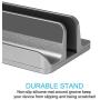 JARLINK (Upgraded Version) Vertical Laptop Stand, Desktop Stand Adjustable Laptop Holder (up to 17.3 inches) Compatible with MacBook Pro/Air, Microsoft Surface, Lenovo (Gray)
