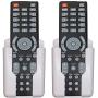 EIKS 2 Pack Remote Holder Controller Rack, Two Way Wall Mounting - Using Adhensive Tape or Drilling Holes (White)