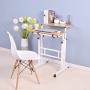 sogesfurniture Height Adjustable Stand up Desk Computer Stand Desk Home Office Desk with Standing and Seating,Oak BHUS-101-OK