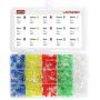 500pcs LED Diode Lights, LARSEBEI 5 Colors 5mm Light Emitting Diodes LED Assortment Kit Electronic Components, Diffused Round Light Bulb for Arduino/Experience, White Red Yellow Green Blue DIY set box 500pcs LED Diode Lights, LARSEBEI 5 Colors 5mm Light Emitting Diodes LED Assortment Kit Electronic Components, Diffused Round Light Bulb for Arduino/Experience, White Red Yellow Green Blue DIY set box