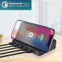 Multi USB Charging Station Desktop Wireless Charger USB C Charger QC 3.0 Quick Charge for iPhone 11 XS XR X 8, iPad, Galaxy S20 S10 Note, LG, HTC, Google Pixel and More