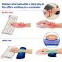 Gimars Superfine Fiber Widen Memory Foam Set Nonslip Mouse Pad Wrist Support & Keyboard Wrist Rest Support for Office, Computer, Laptop & Mac & Comfortable & Lightweight for Easy Typing & Pain Relief