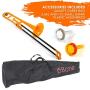pInstrument Plastic pBone Trombone - Mouthpieces and Carrying Bag - Bb Authentic Sound for Student & Beginner - Durable ABS Construction - Orange