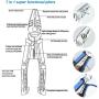 NEWACALOX Multi Pliers Set ( Industrial Linemans Cable Cutters Needle Nose Plier with Wire Stripper Crimper Function, Heavy Duty pliers Blue )