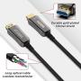 ATZEBE Fiber Optic HDMI Cable 6ft, Fiber HDMI Cable Supports 4K@60Hz, 4:4:4/4:2:2/4:2:0, HDR, Dolby Vision, HDCP2.2, ARC, 3D, High Speed 18Gbps, Slim and Flexible HDMI Fiber Optic Cable…