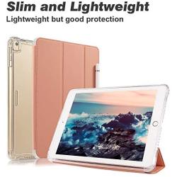 Valkit iPad 8th Generation Case, iPad 7th Generation Case, iPad 10.2 2020/2019 Case, Translucent Frosted Back Protective Smart Cover for 10.2'' iPad 8/7, Pink