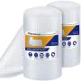 Metronic Bubble Cushioning Wrap Roll 12x72 FT Bubble Roll- Perforated 12×12'', 2 Rolls Air Bubble Cushioning Roll, 20 Fragile Sticker Labels,Moving Supplies Cushioning Wrap for Packing Shipping Boxes