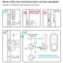 [2021 Newest] Smart Lock Front Door, Keyless Entry Door Lock with Keypad, Smart Deadbolt Lock Compatible with Alexa, Google Home, Digital WiFi Smart Doors Locks with Electric Deadbolt Touch Screen