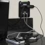Tripp Lite 3 Outlet Portable Surge Protector Power Strip, Direct Plug in, 2 USB, & $5,000 Insurance (SK30USB) Black