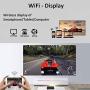 Mini Projector Portable 3D DLP-Link Smart Video for iOS/Android Phone Wireless Screen Sharing Support 4K 400 Ansi Lumens Android OS Powerful Speakers Dual WiFi Bluetooth HDMI Keystone Correction