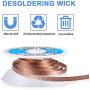 6pcs Desoldering Pump Solder Wick, Solder Remover Tool Kit, 3pc Solder Sucker Pump and 3pcs Desoldering Wick Solder Braid Wire (2.5mm Width, 1.5m Length)