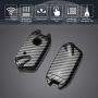TANGSEN Smart Key Fob Case for KIA STINGER K900 3 4 Button Keyless Entry Remote Personalized Protective Cover Plastic Carbon Fiber Pattern Black Silicone 2017 2018 2019