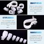 Glarks 135Pcs 6 Sizes 1/4-1 White Nylon Screw Mounting R-Type Cable Clip Wire Clamp with 132Pcs Screws for Wire, Cable, Conduit and Cable Conduit Kit (White)