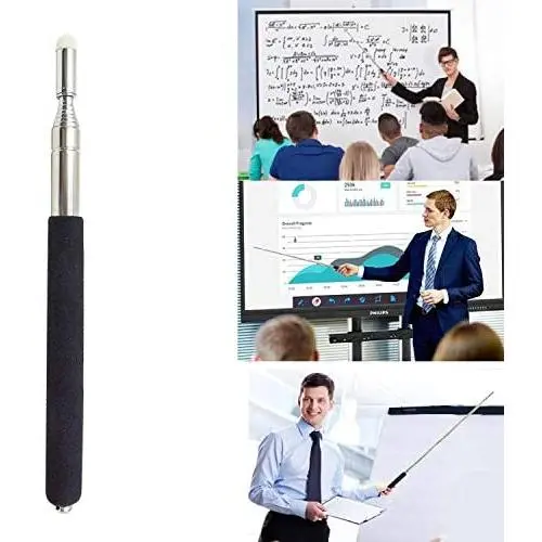 100cm / 38inch Extendable Telescopic Teachers Pointer,Teaching Pointer,Hand Pointer Extendable Telescopic Retractable Pointer Handheld Presenter Classroom Whiteboard Pointer