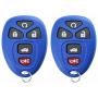 KeylessOption Keyless Entry Remote Control Car Key Fob Replacement for 15912860 -Blue (Pack of 2)