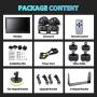 Fookoo Ⅱ 10'' 1080P Wired Backup Camera System Kit,10'' HD Quad Split Screen Monitor with Recording IP69 Waterproof Rear View Side View Camera Parking Lines for Truck/Semi-Trailer/Box Truck/RV(DY104)