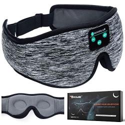 Boodlab Sleep Headphones Bluetooth Sleep Mask, 3D Sleep Eye Mask with Ultra-Thin HD Stereo Speakers Washable Adjustable for Sleeping Side Sleepers, Air Travel,Yoga,Meditation,Holiday