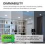 Sunco Lighting 16 Pack 5 Inch / 6 Inch Flush Mount Disk LED Downlight, 15W=100W, 4000K Cool White, 1050LM, Dimmable, Hardwire 4/6'' Junction Box, Recessed Retrofit Ceiling Fixture