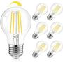 LED A19 Dimmable Light Bulbs 100W Equivalent, Vintage E26 Edison Bulbs 8W 1200LM, 5000K Daylight White, Clear Antique LED Filament Bulb for Home, Bathroom, Indoor&Outdoor, 6-Pack