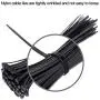 Cable Zip Ties Nylon Self Locking Wire Ties 4 inch 200 Pieces Black