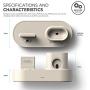 elago 3 in 1 Apple Charging Station Compatible with Apple Watch Series 6/SE/5/4/3/2/1, Apple AirPods 2/1, iPhone 11 and All iPhone Models [Original Cables Required] (Classic White)