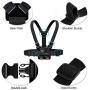 Sametop Chest Mount Harness Chesty Strap Compatible with GoPro Hero 9 Black, 8 Black, Hero 7 Black, 7 Silver, 7 White, Hero 6, 5, 4, Session, 3+, 3, 2, 1, Hero (2018), Fusion, DJI Osmo Action Cameras