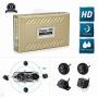 CarThree 360 Degree Bird View System Waterproof Seamless 4 Camera Car DVR Universal All Round View Camera System with Super Hd 1080P Night Vision for All Car
