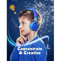 Kids Headphones, Mpow CHE1 Wired Headphones for Kids Teens Children with Volume Limit 94dB, Foldable Adjustable On Ear Headphones for School, Travel, Compatible with Cellphones, Tablets, PC